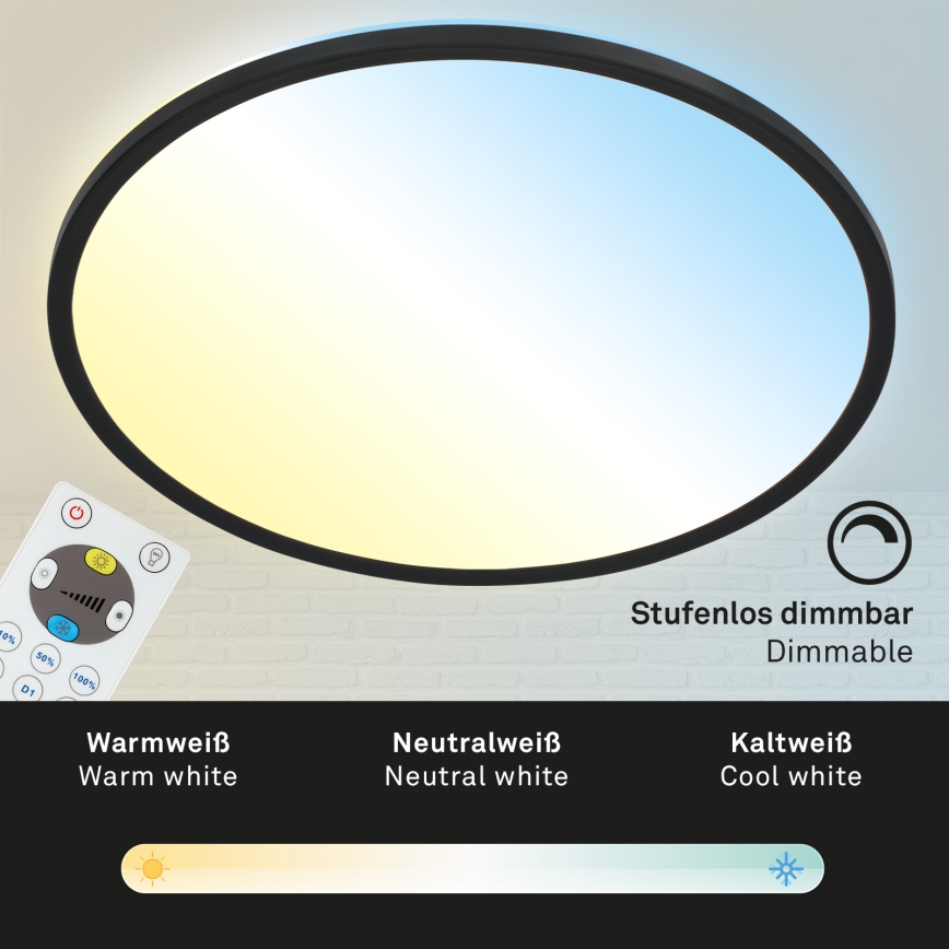 Briloner 7080-015 - LED dimmbare Deckenleuchte SLIM LED/22W/230V 2700-6500K + Fernbedienung