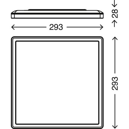 Briloner 7081-016 - Dimmbare LED-Deckenleuchte SLIM LED/18W/230V 2700-6500K + Fernbedienung