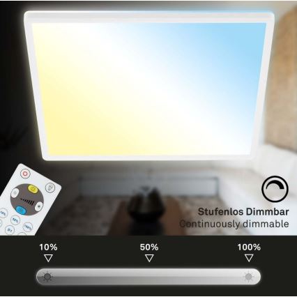 Briloner 7082-016 - LED dimmbare Deckenleuchte SLIM LED/22W/230V 2700-6500K + Fernbedienung