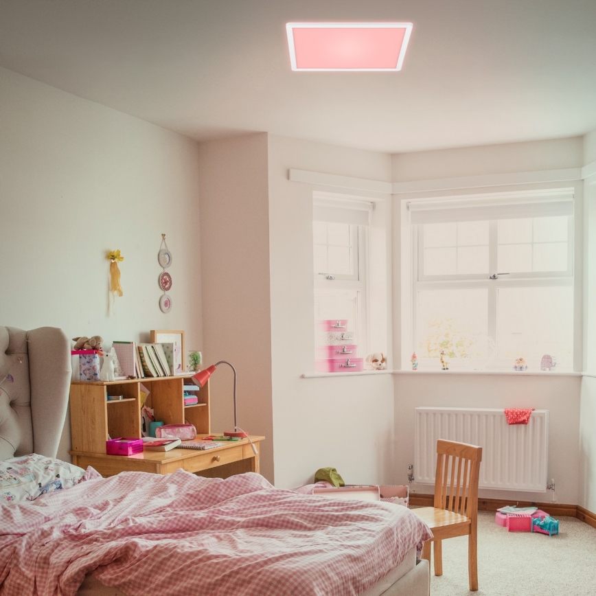 Briloner 7090-416 - LED RGBW dimmbare Deckenleuchte SLIM LED/15W/230V + Fernbedienung