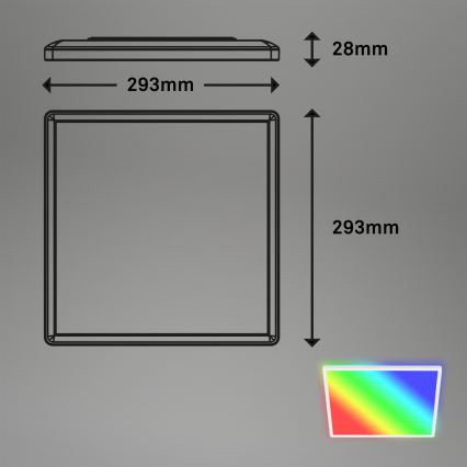 Briloner 7090-416 - LED RGBW dimmbare Deckenleuchte SLIM LED/15W/230V + Fernbedienung