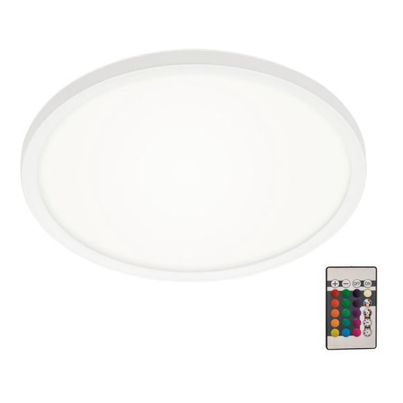 Briloner 7092-416 - Dimmbare RGBW-Deckenleuchte SLIM LED/15W/230V + Fernbedienung