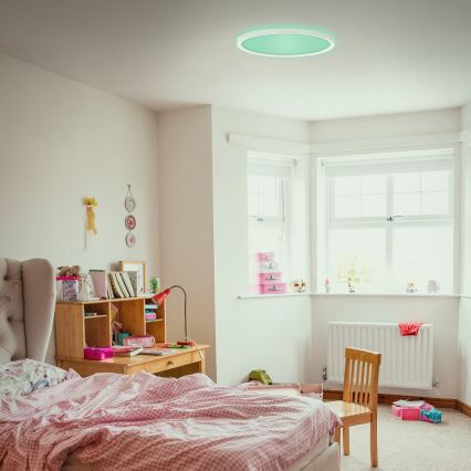 Briloner 7092-416 - Dimmbare RGBW-Deckenleuchte SLIM LED/15W/230V + Fernbedienung