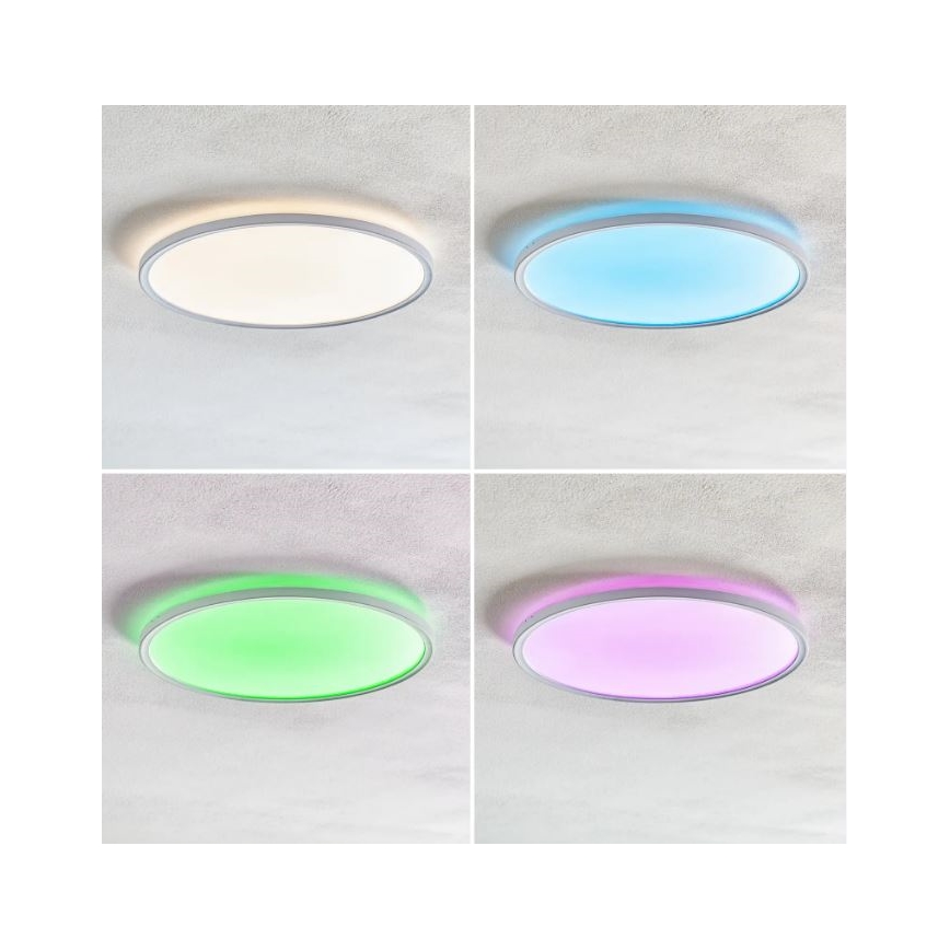 Briloner 7094-416 - LED RGBW dimmbare Deckenleuchte SLIM LED/22W/230V + Fernbedienung