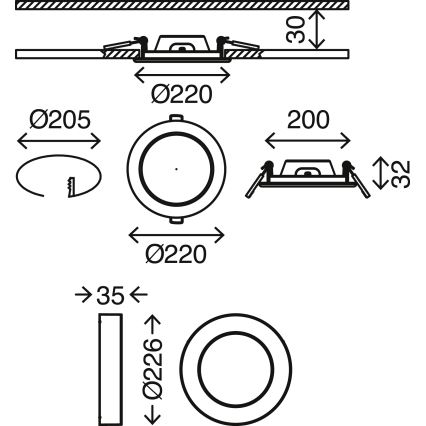 Briloner 7108-414 – LED-Deckenleuchte SKY 2in1 LED/18W/230V mattes Chrom