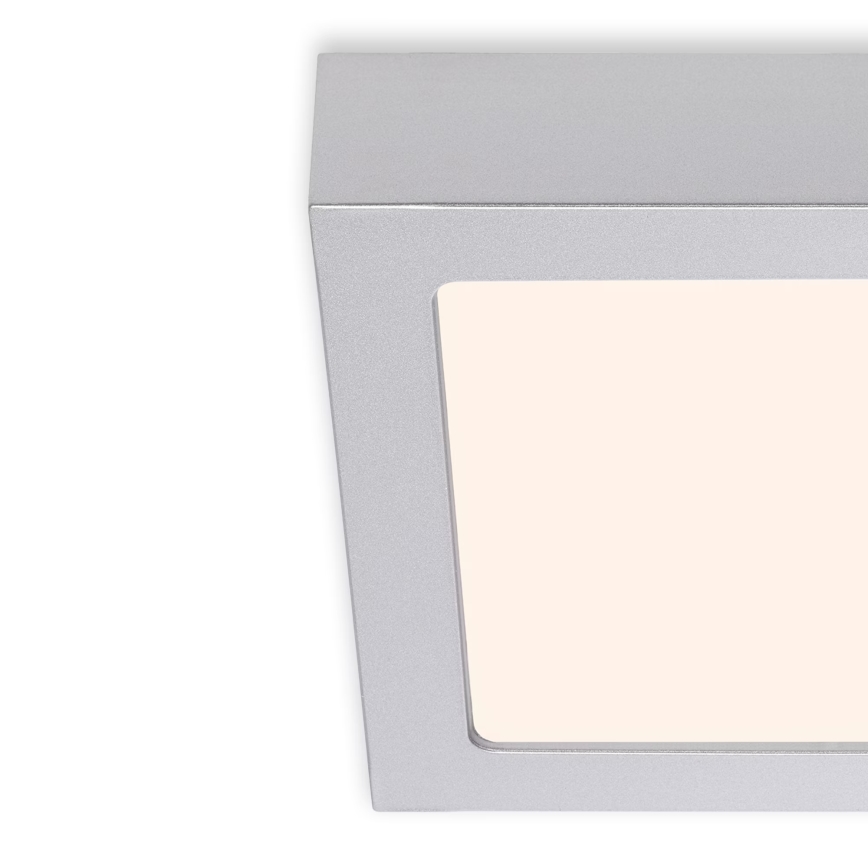 Briloner 7123-014 - LED-Deckenleuchte FIRE LED/12W/230V 3000K 17x17cm silber