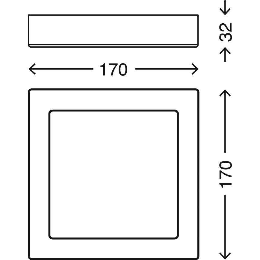 Briloner 7123-014 - LED-Deckenleuchte FIRE LED/12W/230V 3000K 17x17cm silber