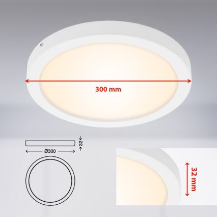 Briloner 7141-016 - LED-Deckenleuchte FIRE LED/21W/230V