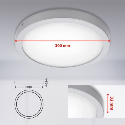 Briloner 7141-414 - LED-Deckenleuchte FIRE LED/21W/230V 4000K