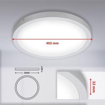 Briloner 7143-414 - LED-Deckenleuchte FIRE LED/24,5W/230V 4000K