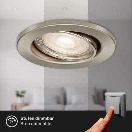 Briloner 7149-032-SET 3xLED Dimmbare Badezimmerleuchte 1xGU10/5W/230V IP23