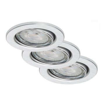 Briloner 7149-039 - SET 3x LED dimmbare Badezimmerleuchte 1x GU10/5W/230V IP23