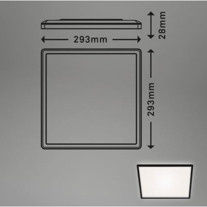 Briloner 7156-415 - LED-Deckenleuchte SLIM LED/18W/230V