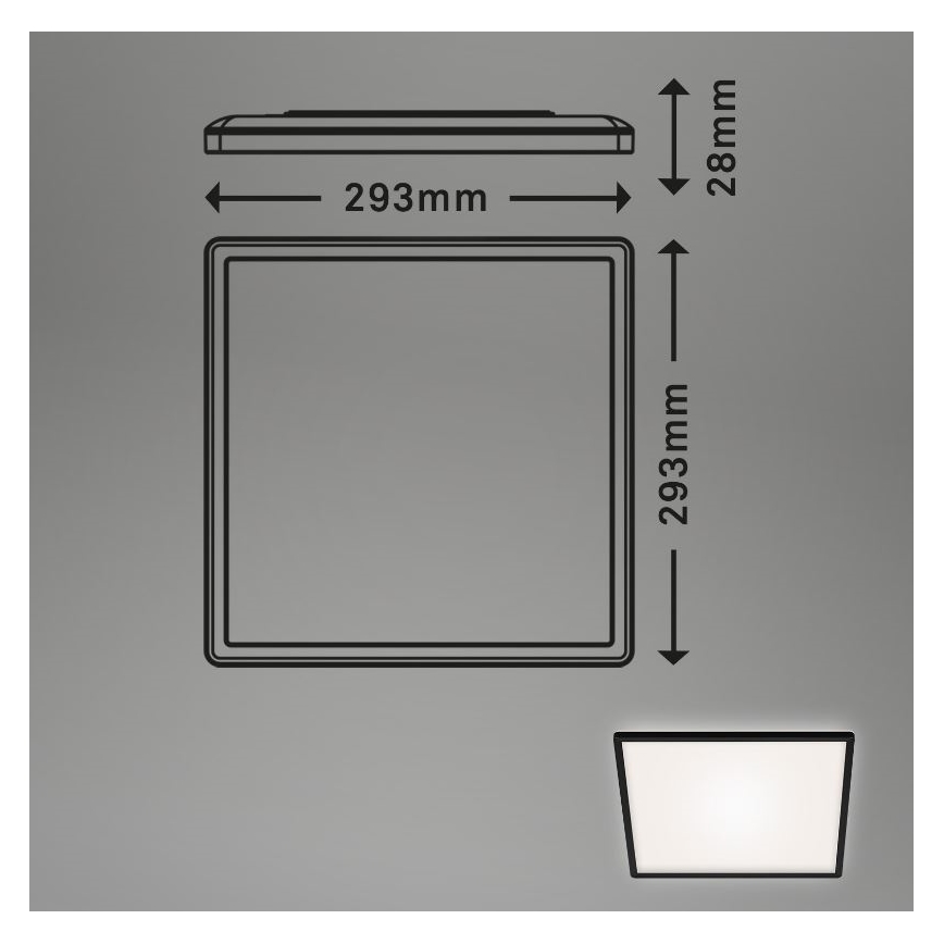 Briloner 7156-415 - LED-Deckenleuchte SLIM LED/18W/230V