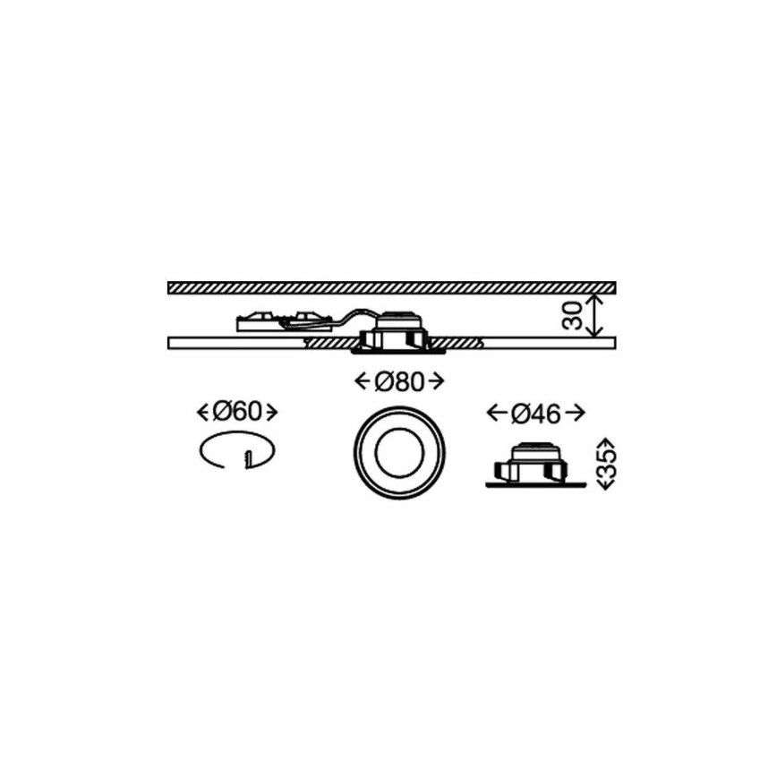 Briloner 7197-036 - SET 3x Dimmbare LED-Einbauleuchte für Badezimmer LED/4,5W/230V IP44