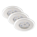 Briloner 7197-039 - SET 3x Dimmbare LED-Einbauleuchte für Badezimmer LED/4,5W/230V IP44