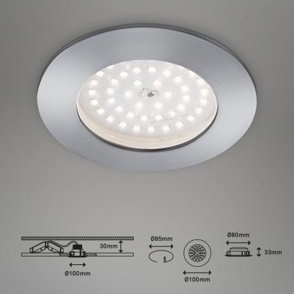 Briloner 7206-019 - LED-Badezimmer-Einbauleuchte ATTACH LED/10,5W/230V IP44