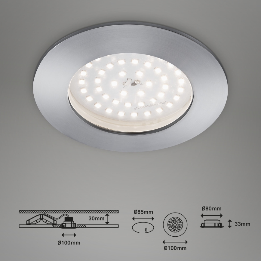 Briloner 7206-019 - LED-Badezimmer-Einbauleuchte ATTACH LED/10,5W/230V IP44