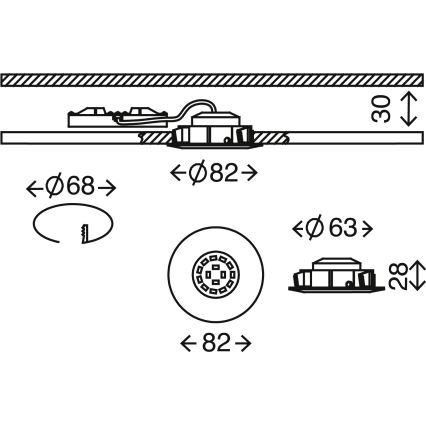 Briloner 7209-018 - LED-Badezimmer-Einbauleuchte ATTACH LED/5W/230V IP23