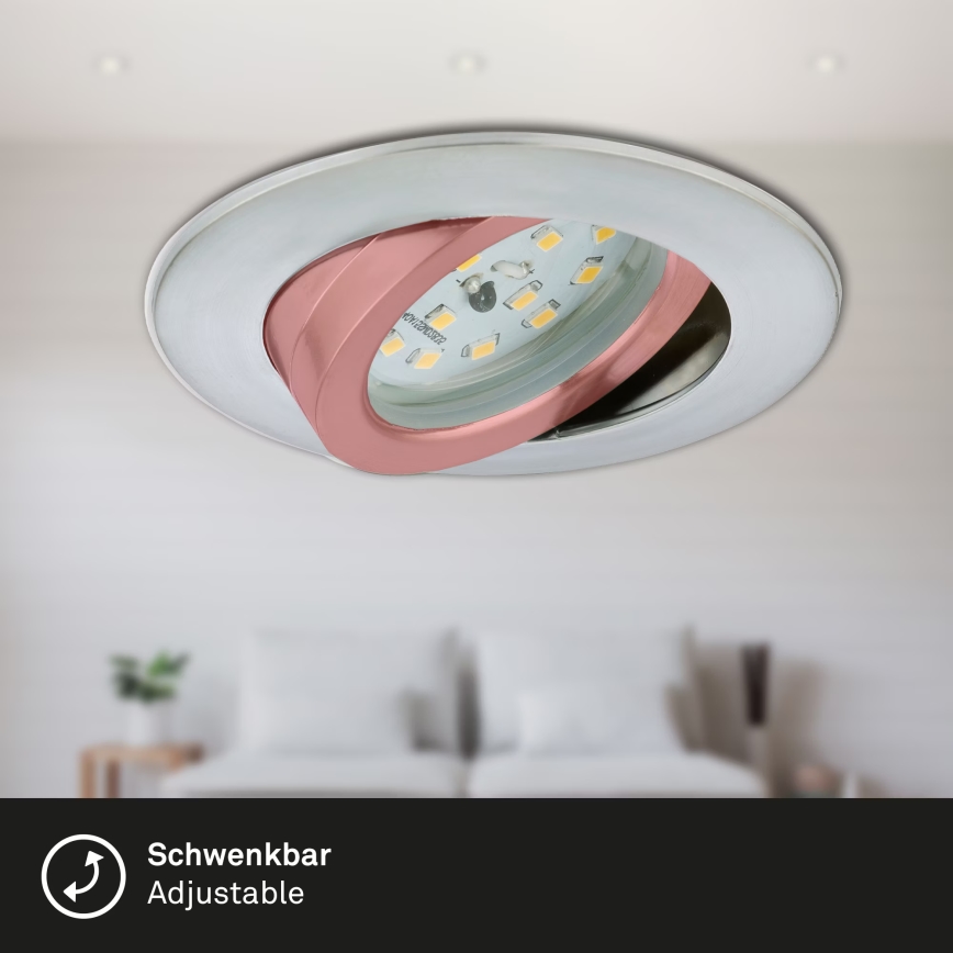 Briloner 7209-039 - 3er-Set LED-Badezimmer-Einbauleuchte ATTACH LED/5W/230V IP23 mattchrom