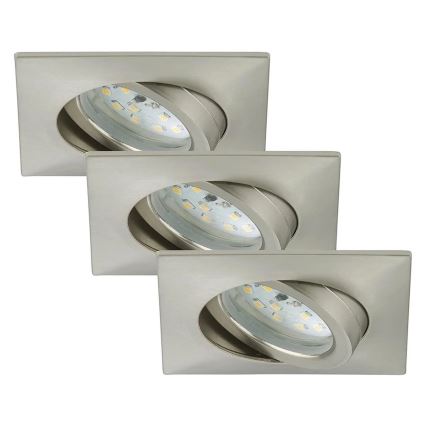 Briloner 7210-032 - SET 3x LED-Einbauleuchte für Badezimmer ATTACH LED/5W/230V IP23 matt Chrom