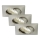 Briloner 7210-032 - SET 3x LED-Einbauleuchte für Badezimmer ATTACH LED/5W/230V IP23 matt Chrom