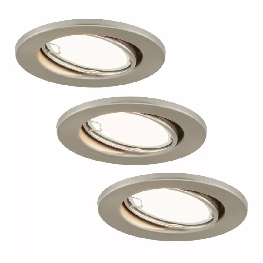 Briloner 7221-032 - SET 3x LED Badezimmer-Einbauleuchte 1xGU10/3W/230V IP23 matt Chrom