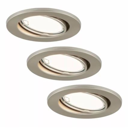 Briloner 7221-032 - SET 3x LED-Deckenleuchte fürs Badezimmer 1xGU10/3W/230V IP23 mattes chrom