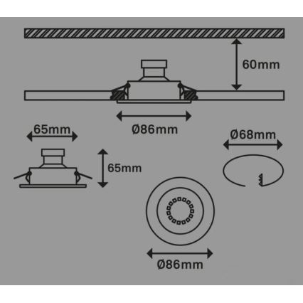 Briloner 7221-032 - SET 3x LED-Deckenleuchte fürs Badezimmer 1xGU10/3W/230V IP23 mattes chrom