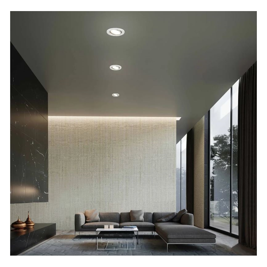 Briloner 7221-039 - SET 3x LED-Deckenleuchte fürs Badezimmer 1xGU10/3W/230V IP23 silbern