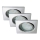 Briloner 7230-038 - SET 3x LED-Einbauleuchte für Badezimmer 1xGU10/3W/230V IP23