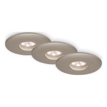 Briloner 7240-032 - SET 3x LED-Einbauleuchte für Badezimmer ATTACH LED/1,8W/230V IP44 matt Chrom