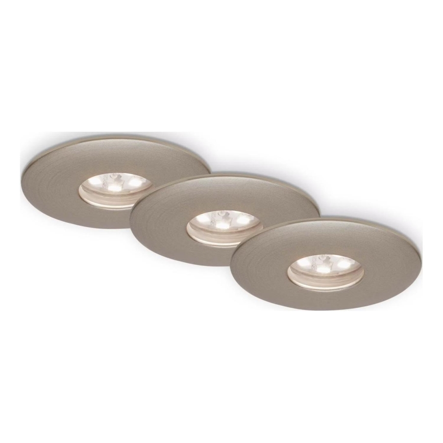 Briloner 7240-032 - SET 3x LED-Einbauleuchte für Badezimmer ATTACH LED/1,8W/230V IP44 matt Chrom
