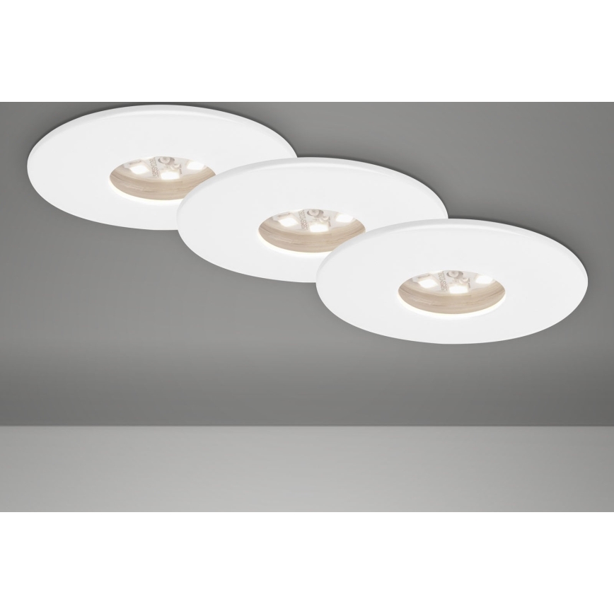 Briloner 7240-036 -SET 3x LED-Einbauleuchte für Badezimmer ATTACH LED/1,8W/230V IP44 weiß