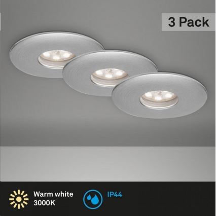 Briloner 7240-039 - SET 3x LED-Einbauleuchte für Badezimmer LED/1,8W/230V IP44