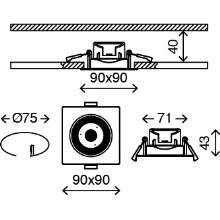 Badezimmer Einbauleuchte | Beleuchtung