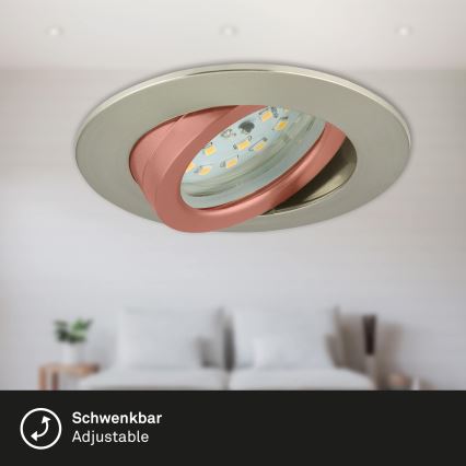 Briloner 7296-012 - Dimmbare LED-Einbauleuchte für Badezimmer ATTACH LED/6,5W/230V IP23 matt Chrom