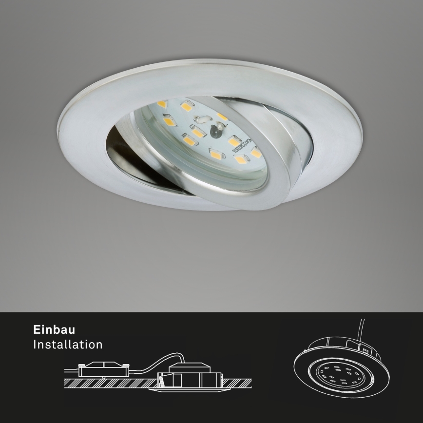 Briloner 7296-019 - LED dimmbares Badezimmer-Einbauleuchte LED/6,5W/230V IP23