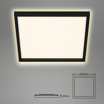 Briloner 7364-015 - LED Deckenleuchte CADRE LED/22W/230V 42,2x42,2 cm schwarz