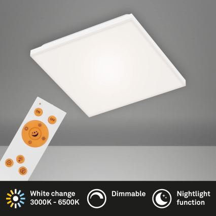 Briloner 7378-016 - Dimmbares LED-Panel LED/12W/230V 3000/4000/6500K + Fernbedienung