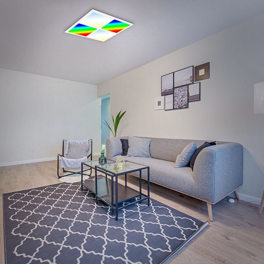 Briloner 7387-016 - Dimmbare RGBW-Deckenleuchte LED/24W/230V 3000-6500K + Fernbedienung