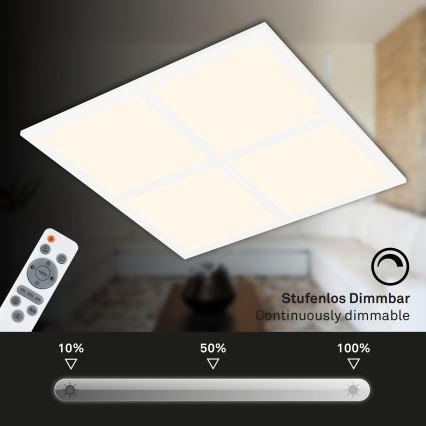 Briloner 7387-016 - Dimmbare RGBW-Deckenleuchte LED/24W/230V 3000-6500K + Fernbedienung