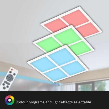 Briloner 7387-016 - Dimmbare RGBW-Deckenleuchte LED/24W/230V 3000-6500K + Fernbedienung
