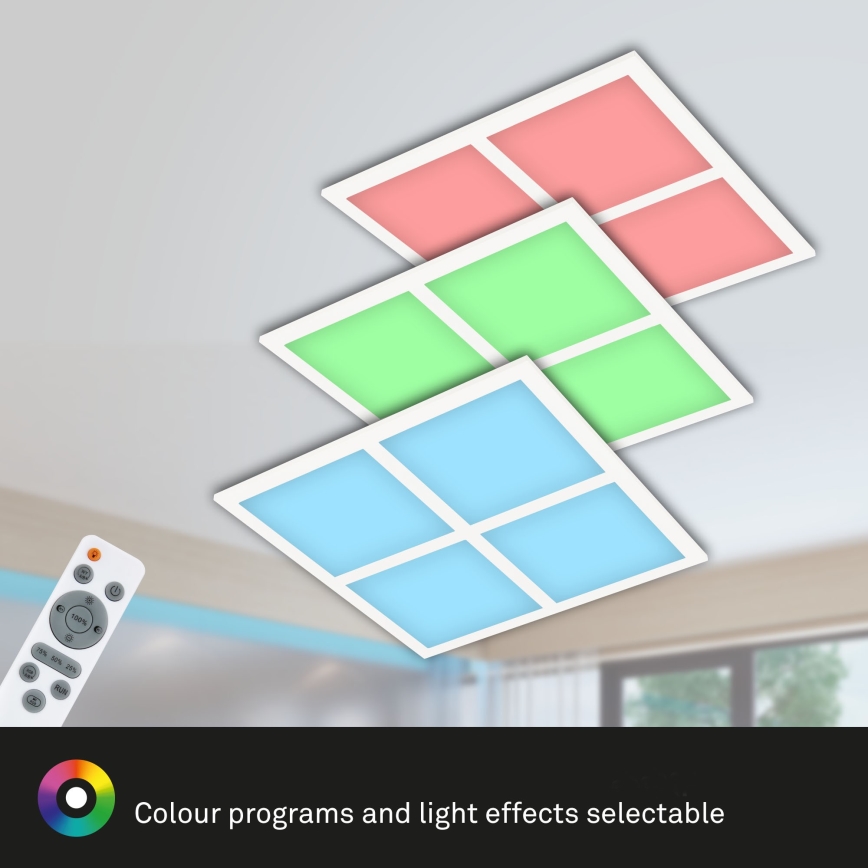 Briloner 7387-016 - Dimmbare RGBW-Deckenleuchte LED/24W/230V 3000-6500K + Fernbedienung