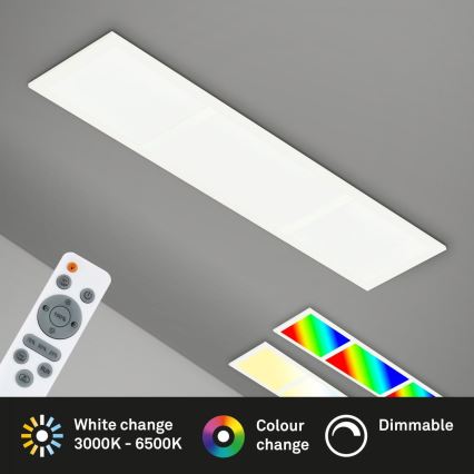 Briloner 7388-016 - Dimmbare RGBW-Deckenleuchte LED/24W/230V 3000-6500K + Fernbedienung