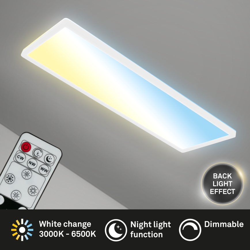 Briloner 7403-016 - Dimmbare LED-Deckenleuchte SLIM LED/23W/230V 2700-6500K + Fernbedienung