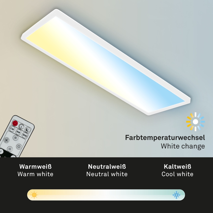 Briloner 7403-016 - Dimmbare LED-Deckenleuchte SLIM LED/23W/230V 2700-6500K + Fernbedienung