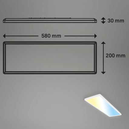 Briloner 7403-016 - Dimmbare LED-Deckenleuchte SLIM LED/23W/230V 2700-6500K + Fernbedienung