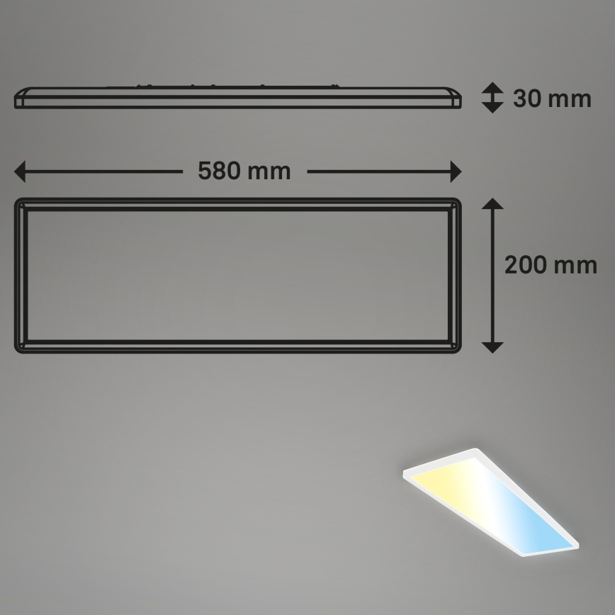 Briloner 7403-016 - Dimmbare LED-Deckenleuchte SLIM LED/23W/230V 2700-6500K + Fernbedienung