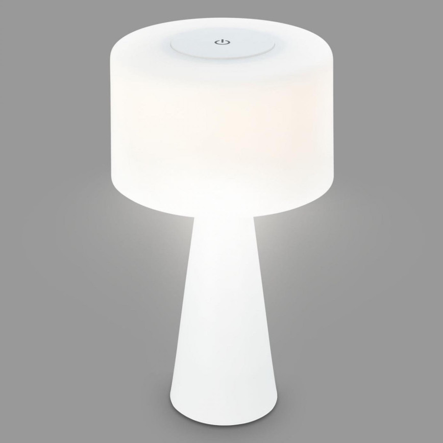 Briloner 7420016 - Dimmbare, aufladbare LED-Touch-Tischleuchte für den Außenbereich LED/4W/5V IP44 3000K weiß
